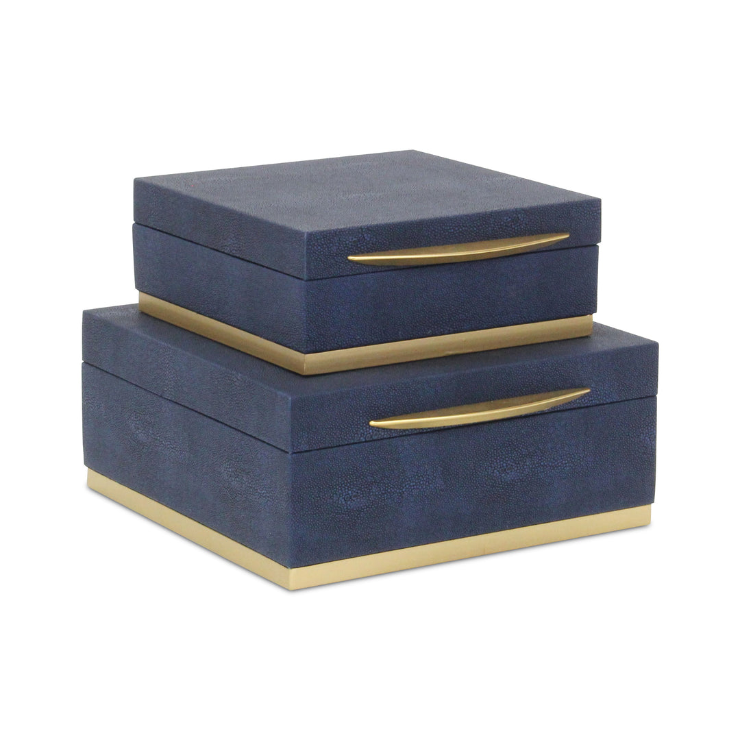 6055-2 - Zynova Square Shagreen Boxes