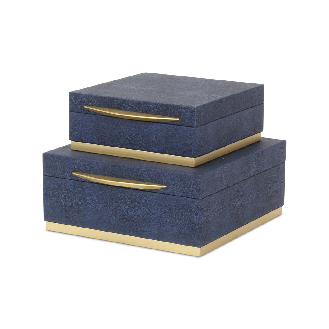 6055-2 - Zynova Square Shagreen Boxes