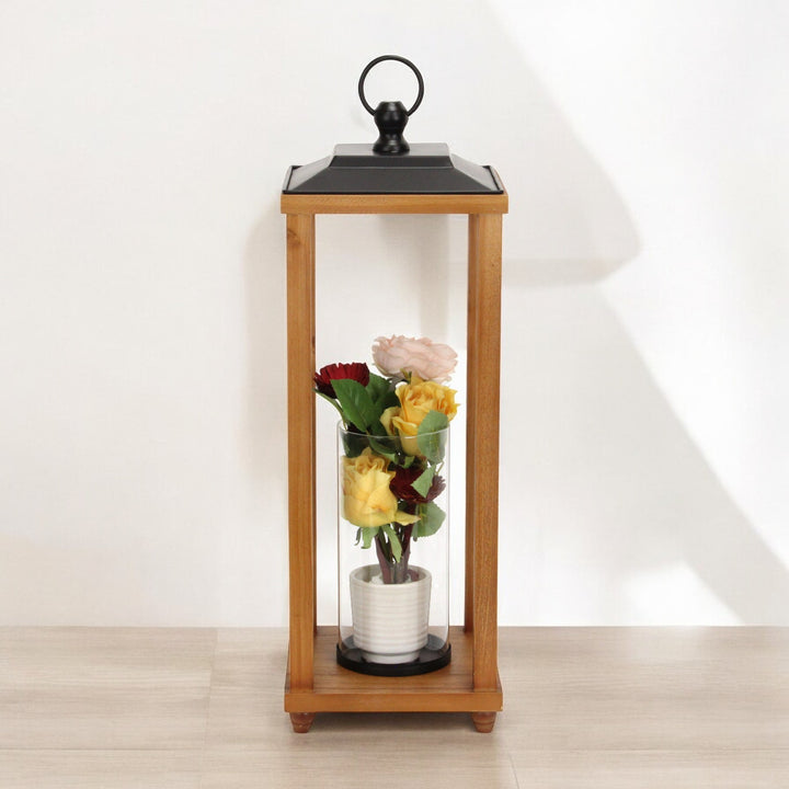 6073 - Vivora Wood & Metal Lantern