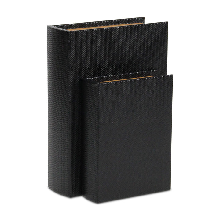 6079-2 - Liniva Woven Pattern Book Boxes