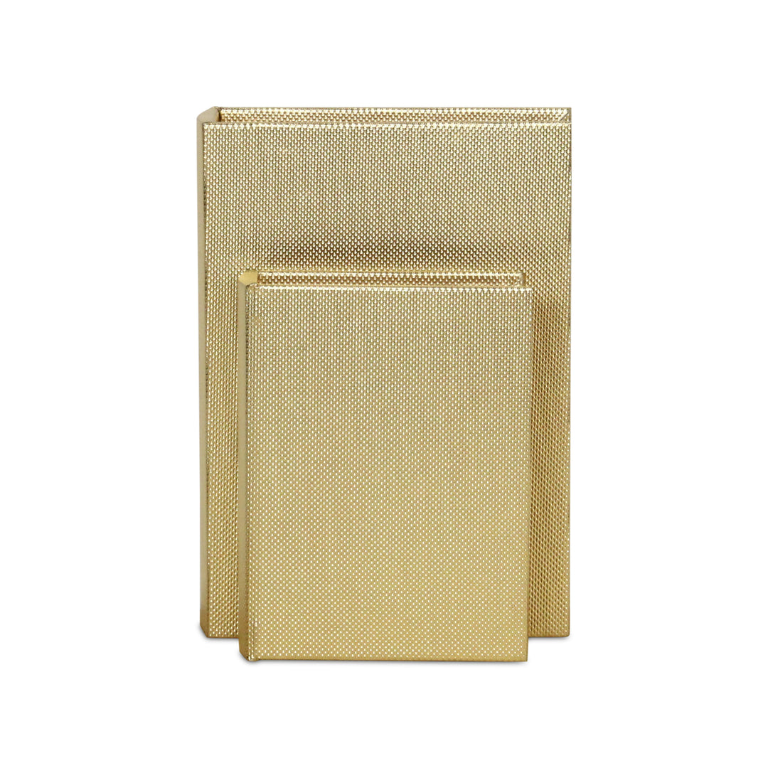 6079-2 - Liniva Woven Pattern Book Boxes