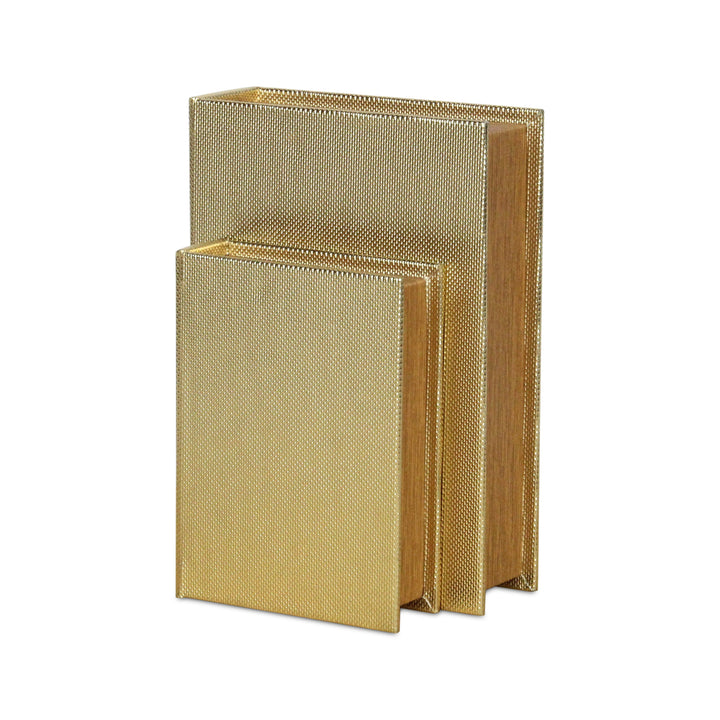 6079-2 - Liniva Woven Pattern Book Boxes