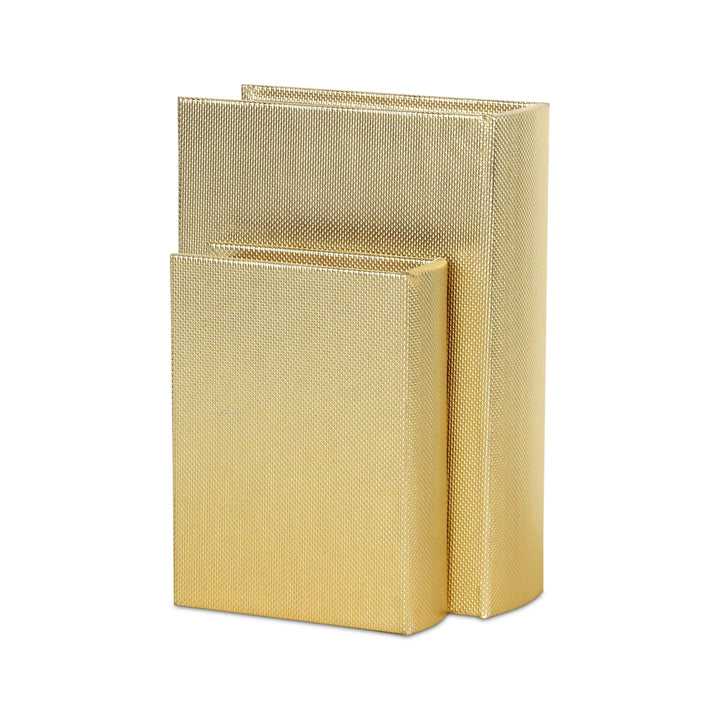 6079-2 - Liniva Woven Pattern Book Boxes