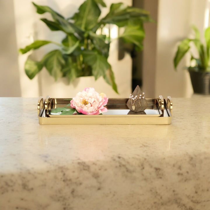 6096-2 - Nuvelle Metal Mirrored Trays