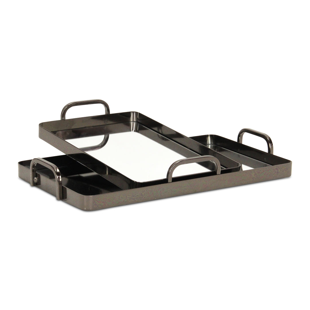 6096-2 - Nuvelle Metal Mirrored Trays
