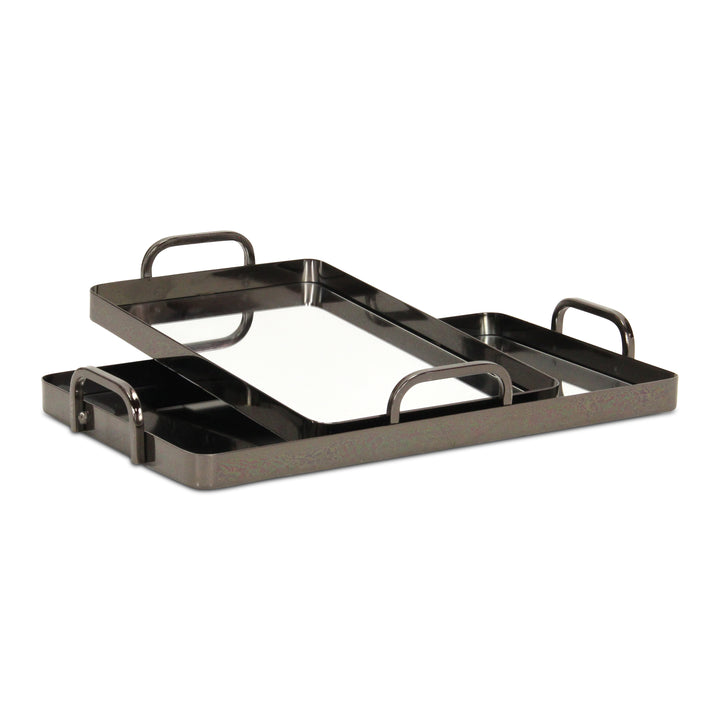 6096-2 - Nuvelle Metal Mirrored Trays