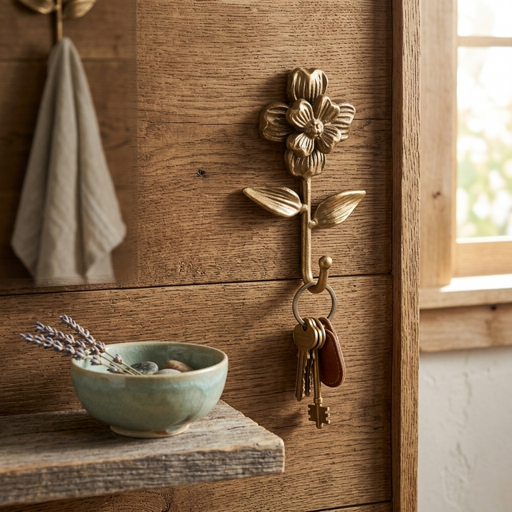 6115 - Mythra Flower Cast Iron Hook