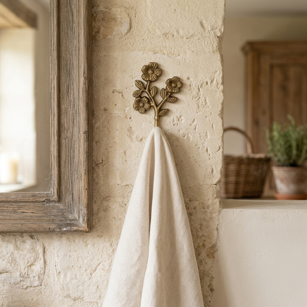 6119GD - Mythra Flower Cast Iron Hook
