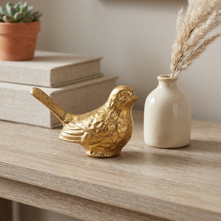 6128GD - Verdor Bird Cast Iron Decor