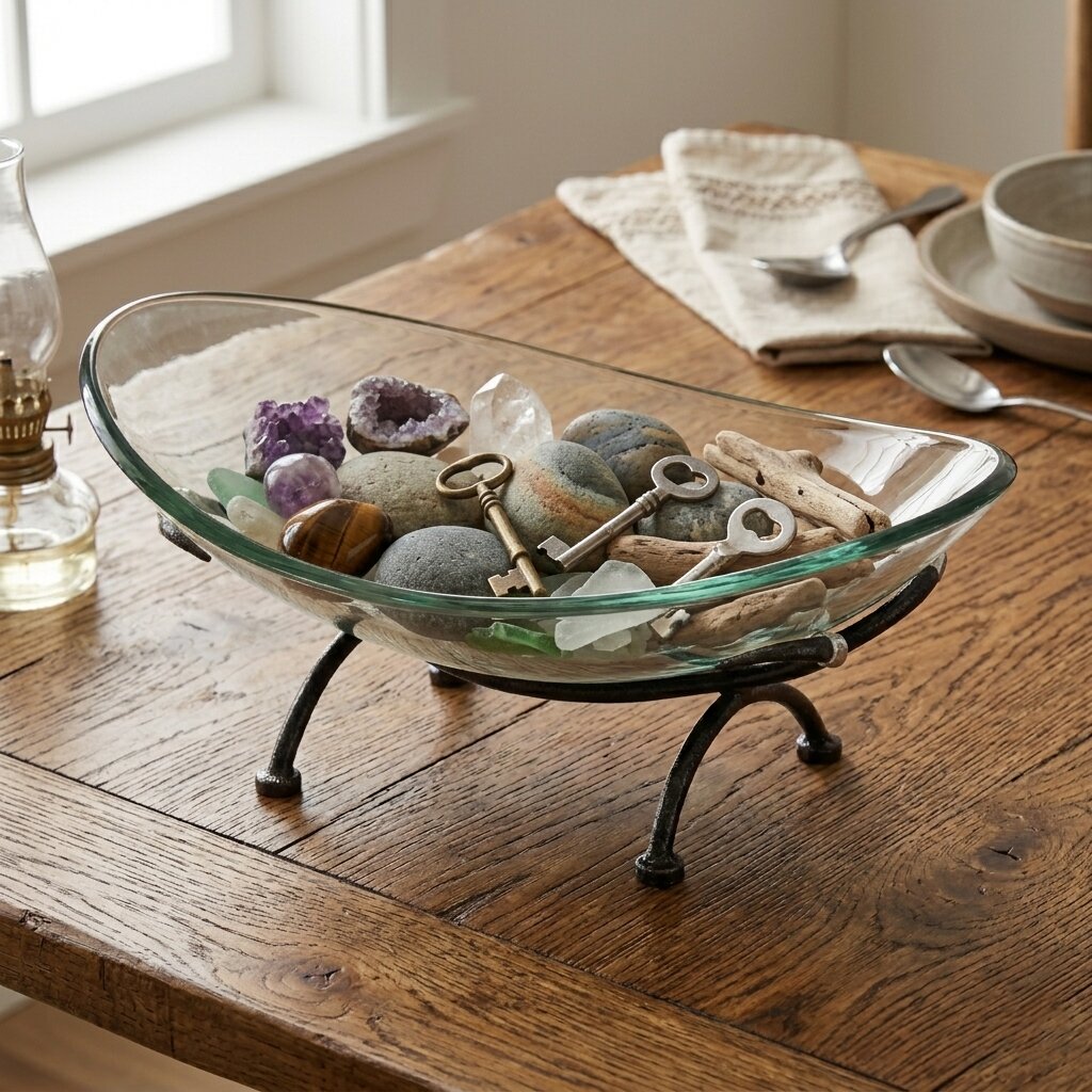6135OV - Olivan Tempered Glass Stand - Oval