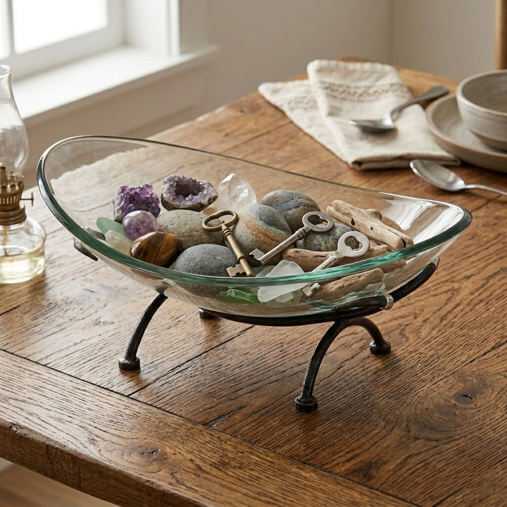 6135OV - Olivan Tempered Glass Stand - Oval