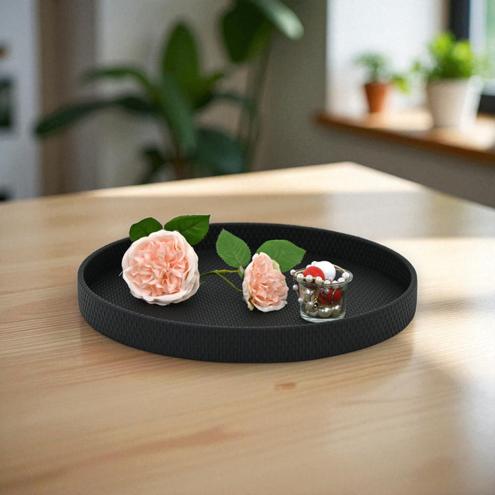 6174 - Tamsin Weave Pattern Round Tray