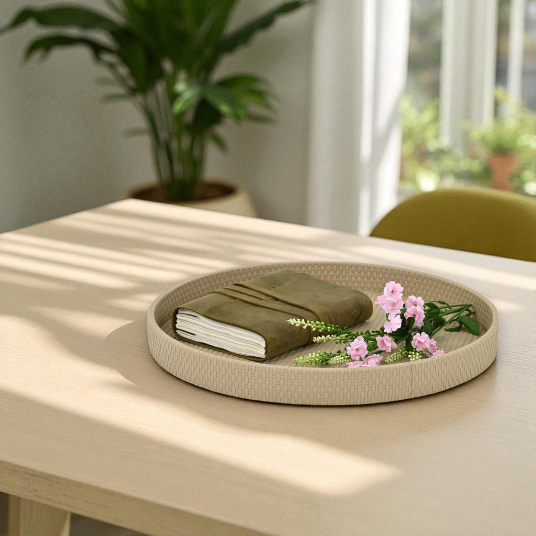 6174 - Tamsin Weave Pattern Round Tray