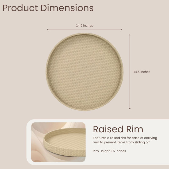 6174 - Tamsin Weave Pattern Round Tray