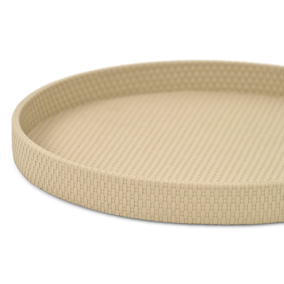 6174 - Tamsin Weave Pattern Round Tray