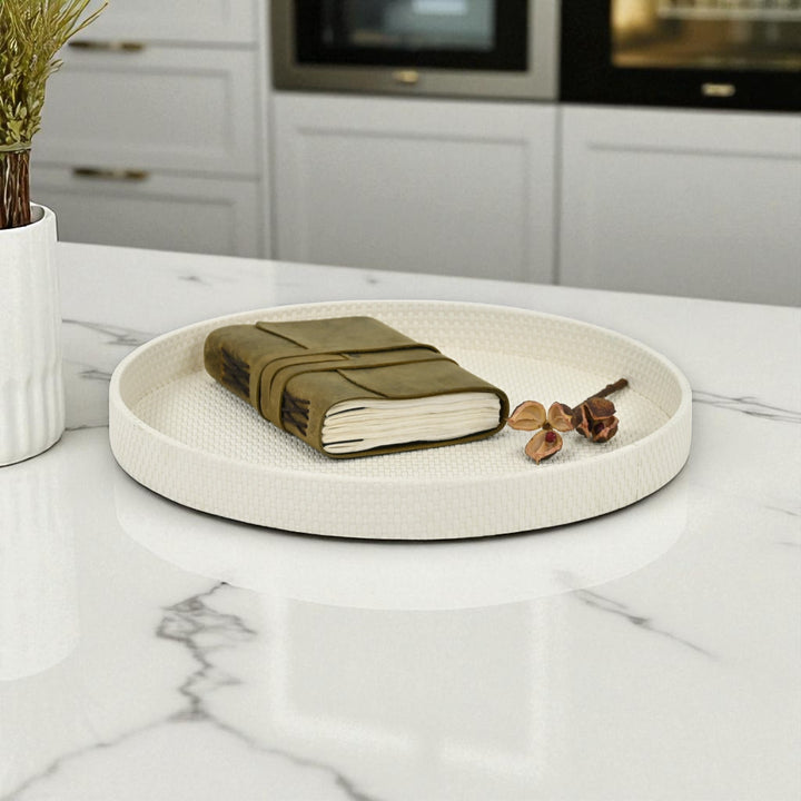 6174 - Tamsin Weave Pattern Round Tray