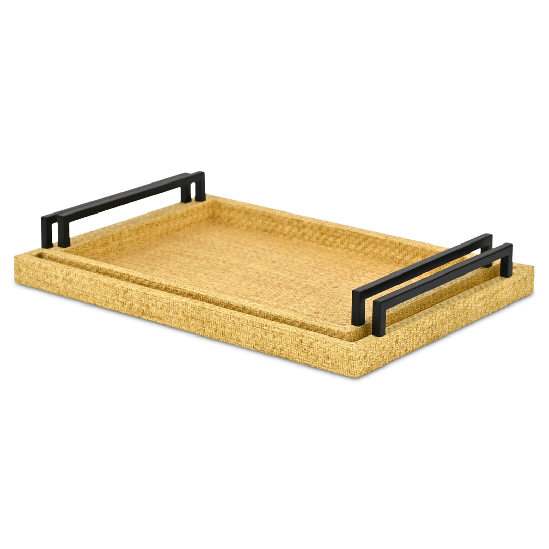 6181-2 - Ferelith Artafiber Wicker Style Tray Set