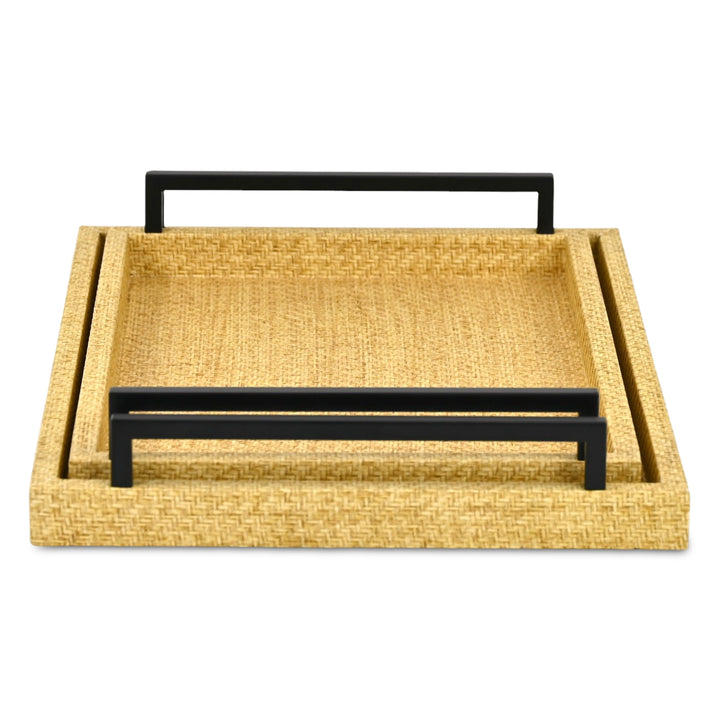 6181-2 - Ferelith Artafiber Wicker Style Tray Set