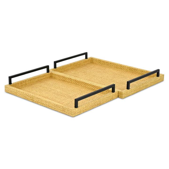 6181-2 - Ferelith Artafiber Wicker Style Tray Set