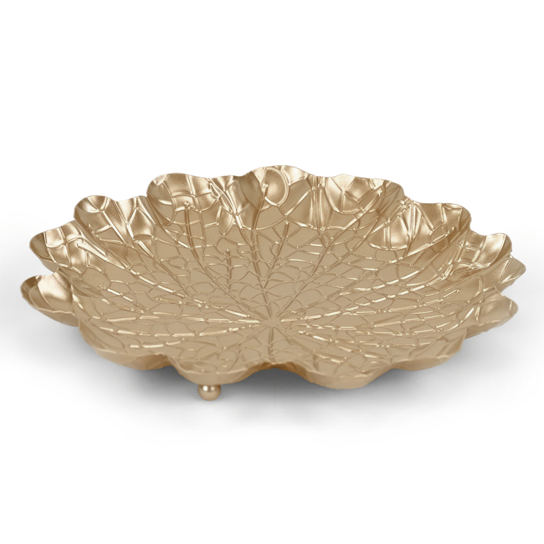 6195GD - Delphine Metal Lilypad Catchall Tray