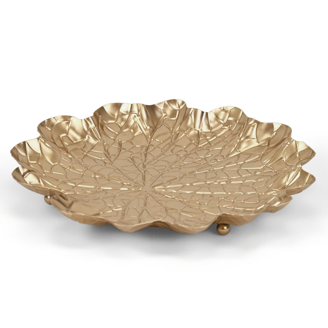 6195GD - Delphine Metal Lilypad Catchall Tray