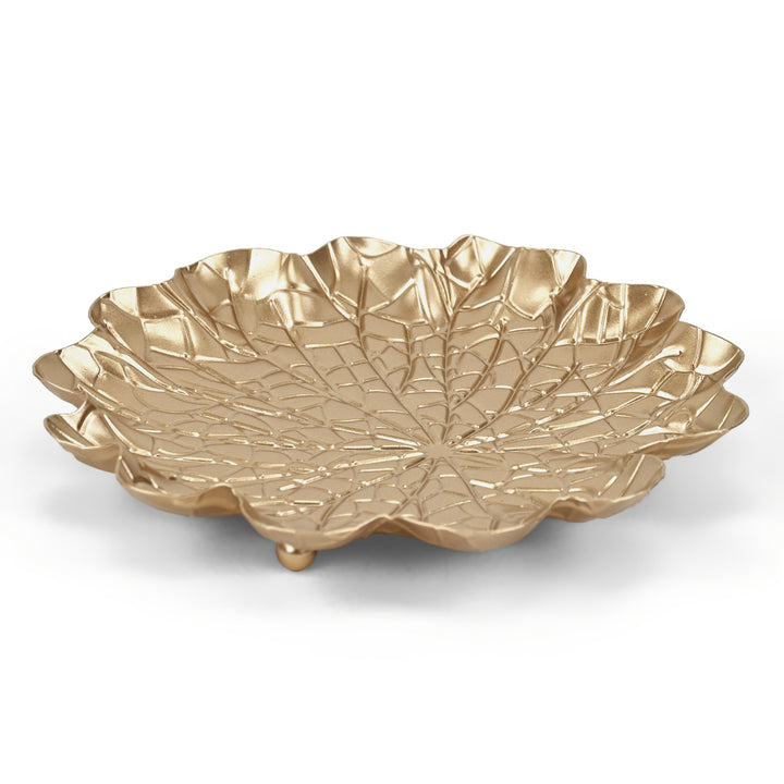 6195GD - Delphine Metal Lilypad Catchall Tray