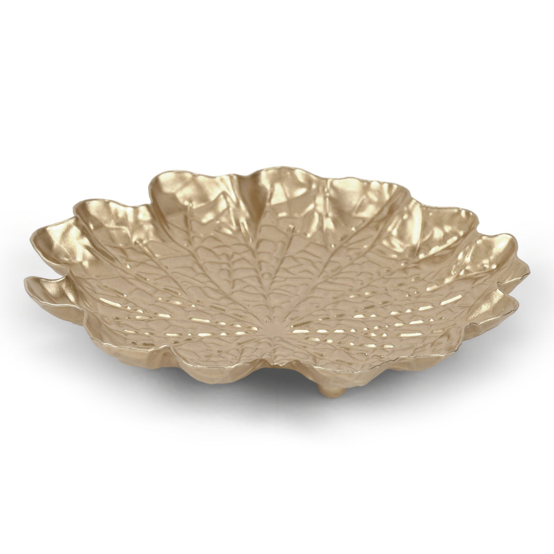 6195GD - Delphine Metal Lilypad Catchall Tray
