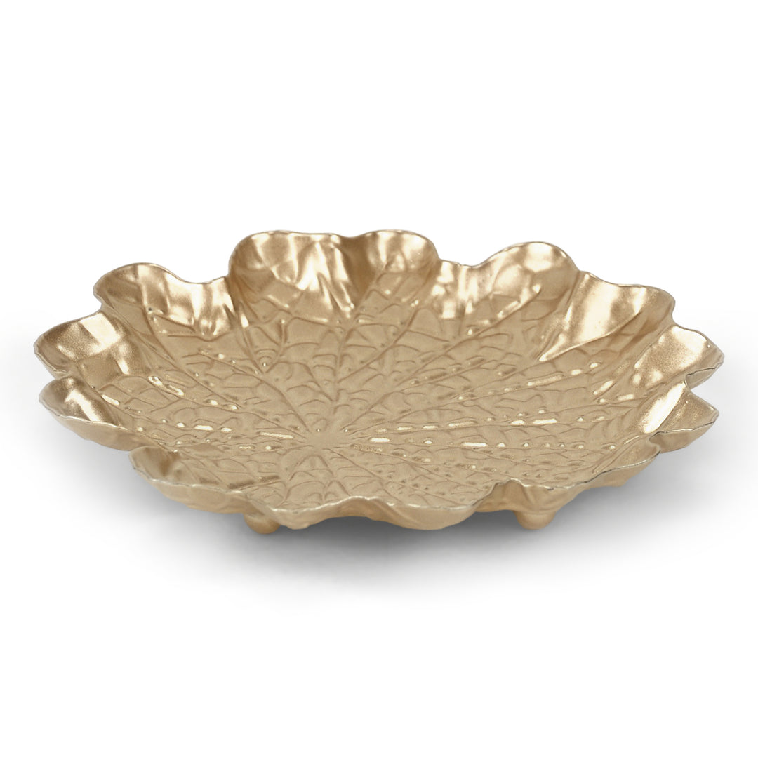 6195GD - Delphine Metal Lilypad Catchall Tray