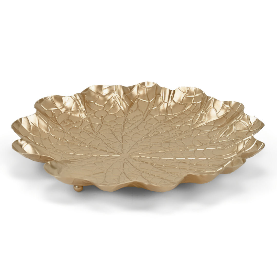 6195GD - Delphine Metal Lilypad Catchall Tray