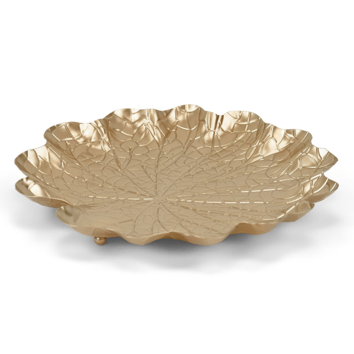 6195GD - Delphine Metal Lilypad Catchall Tray