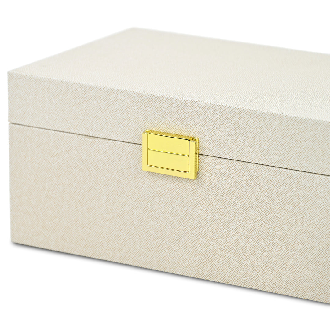 6201-2CR - Araminta Fabric Themed Vinyl Box Set - Cream