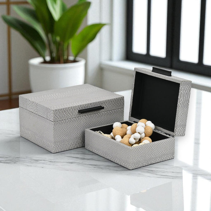 6203-2GR - Anouk Snakeskin Themed Vinyl Box Set - Gray