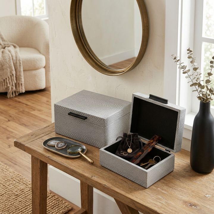 6203-2GR - Anouk Snakeskin Themed Vinyl Box Set - Gray