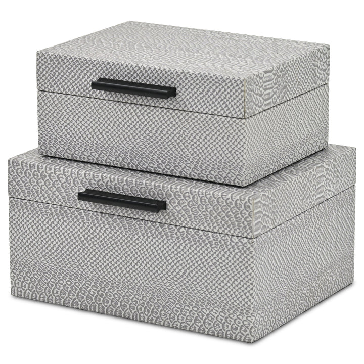 6203-2GR - Anouk Snakeskin Themed Vinyl Box Set - Gray