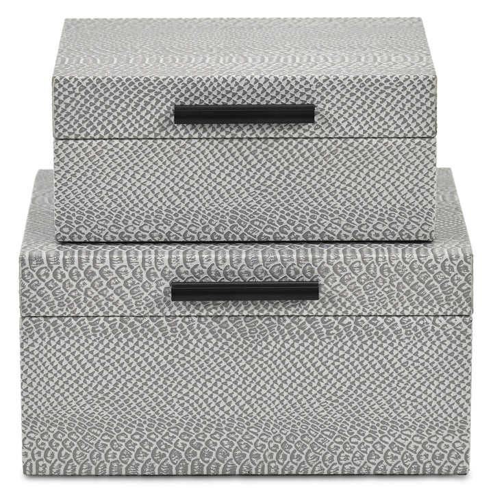 6203-2GR - Anouk Snakeskin Themed Vinyl Box Set - Gray