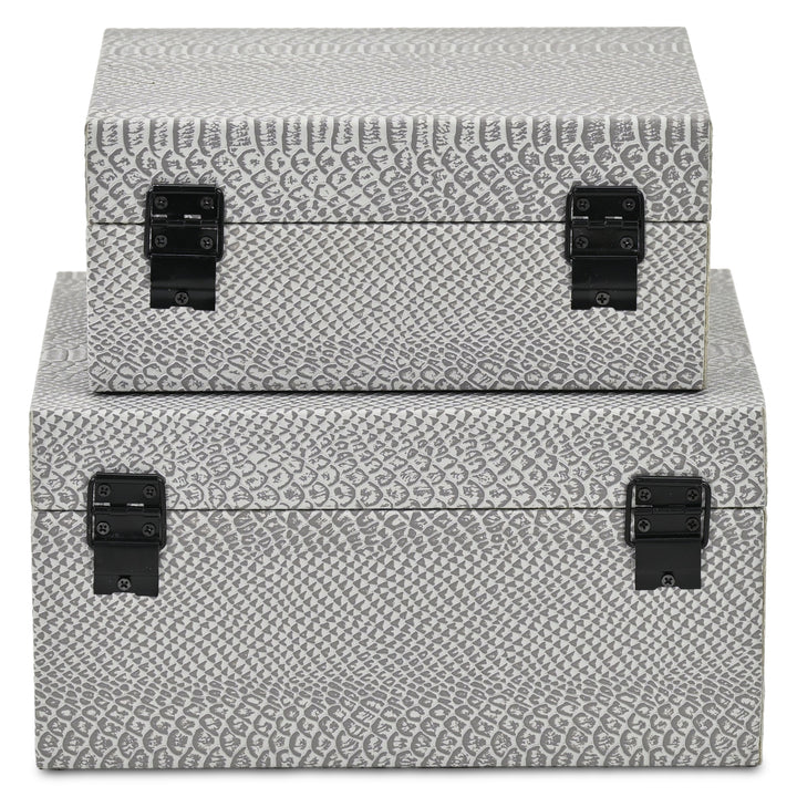 6203-2GR - Anouk Snakeskin Themed Vinyl Box Set - Gray