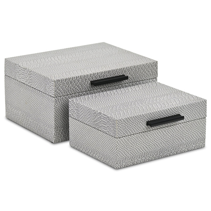6203-2GR - Anouk Snakeskin Themed Vinyl Box Set - Gray