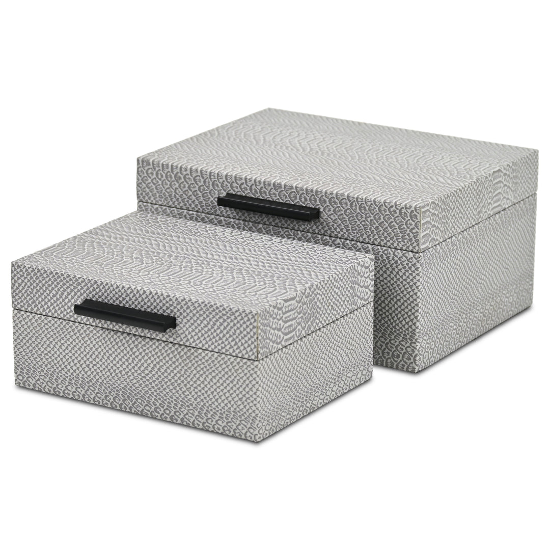 6203-2GR - Anouk Snakeskin Themed Vinyl Box Set - Gray