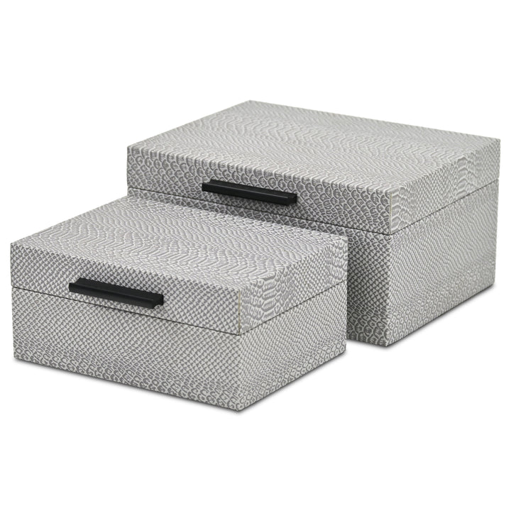 6203-2GR - Anouk Snakeskin Themed Vinyl Box Set - Gray