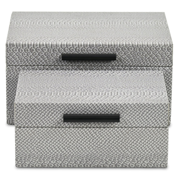 6203-2GR - Anouk Snakeskin Themed Vinyl Box Set - Gray