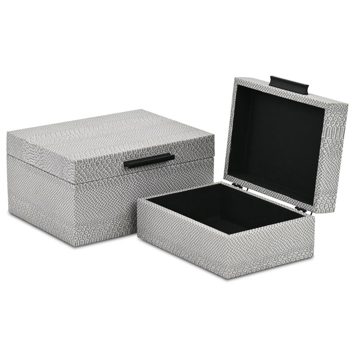6203-2GR - Anouk Snakeskin Themed Vinyl Box Set - Gray