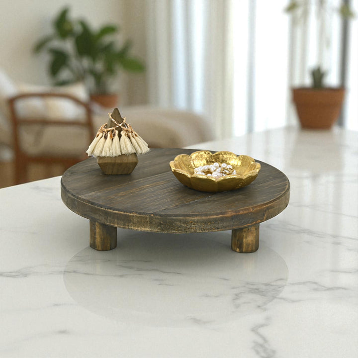 6205DBR - Luned Raised Wood Stand