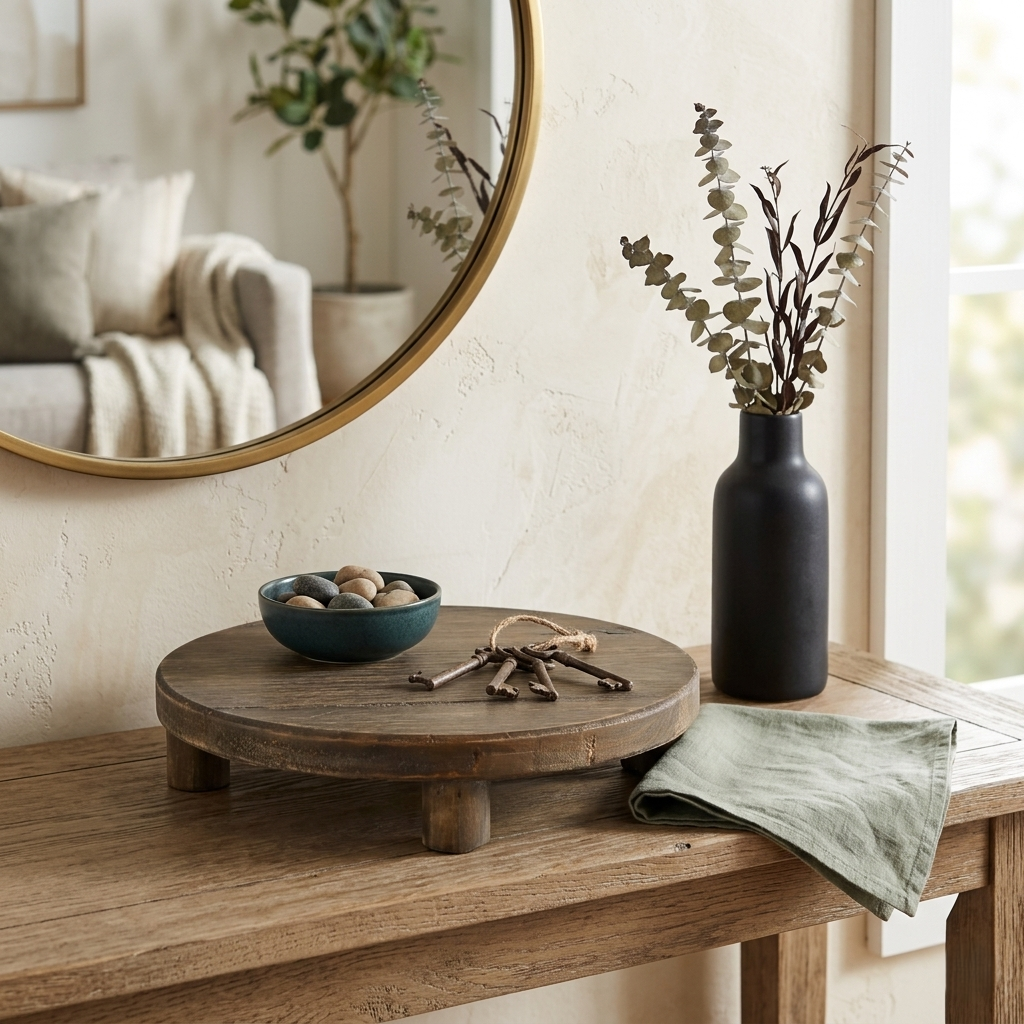 6205DBR - Luned Raised Wood Stand