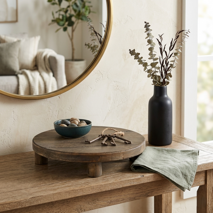 6205DBR - Luned Raised Wood Stand