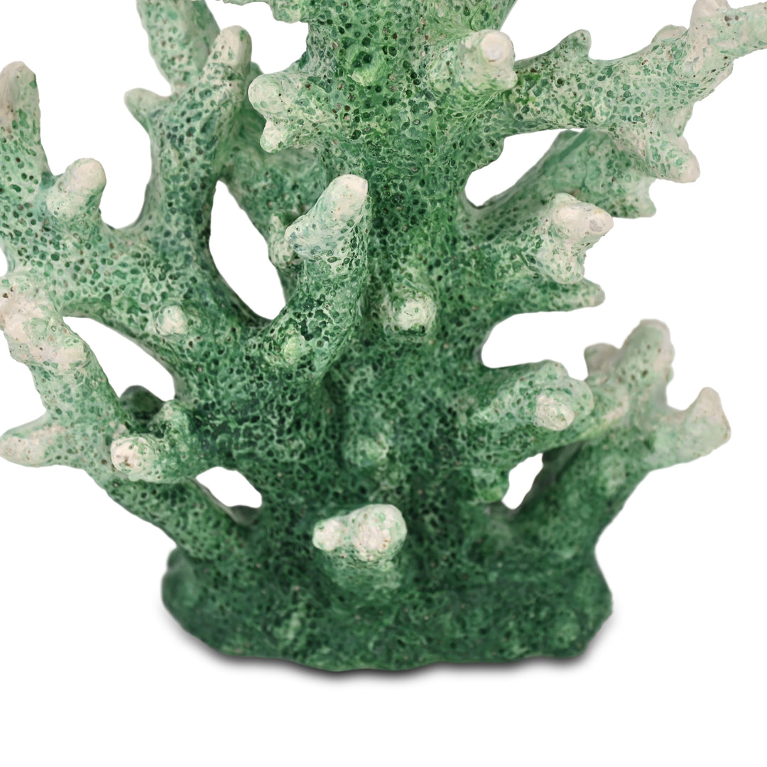 6207GRN - Callidora Resin Coral Decor