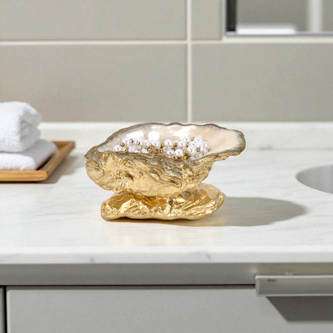 6211GD - Ottilie Resin Oyster Shell Stand