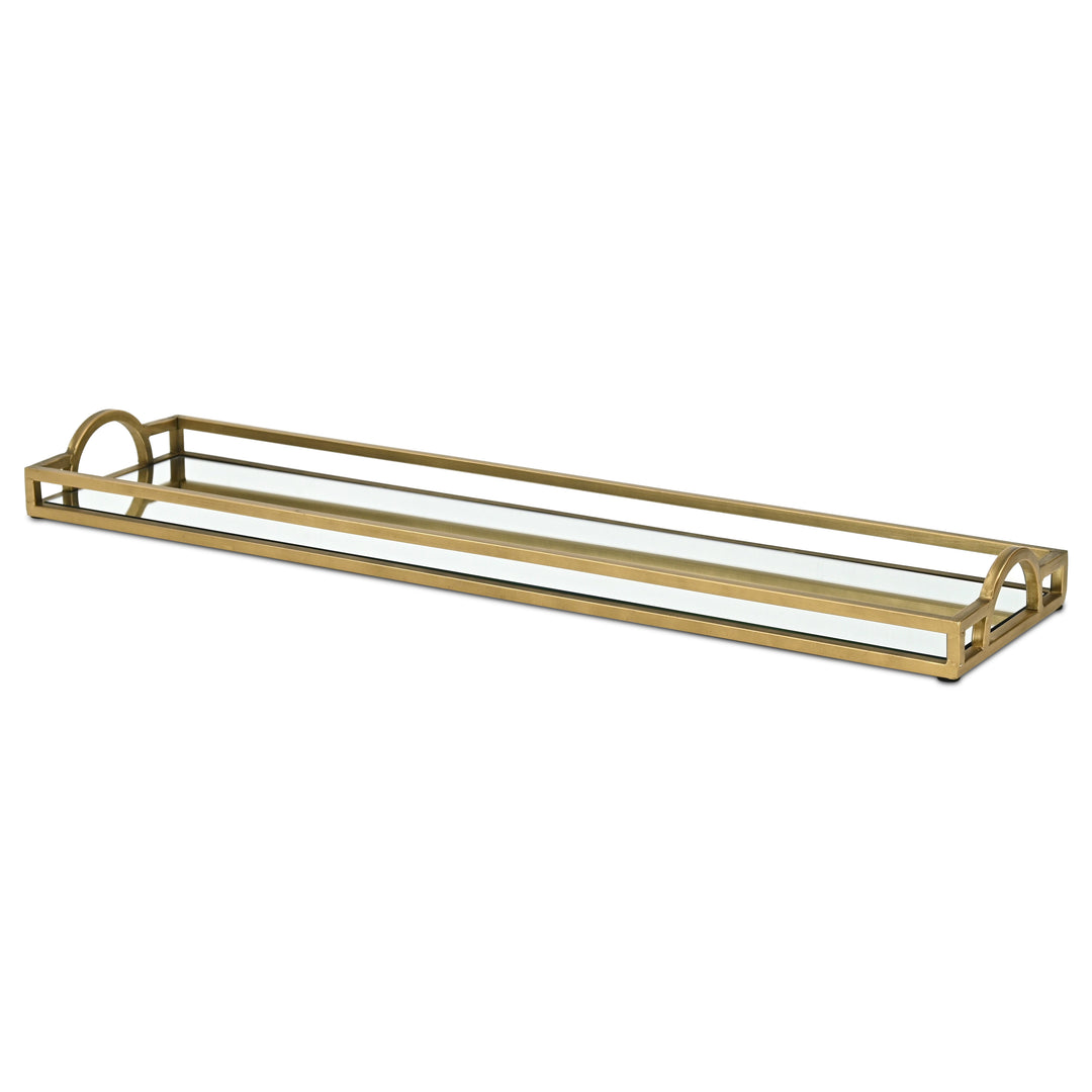 6215GD - Verena Gold Metal & Mirror Tray