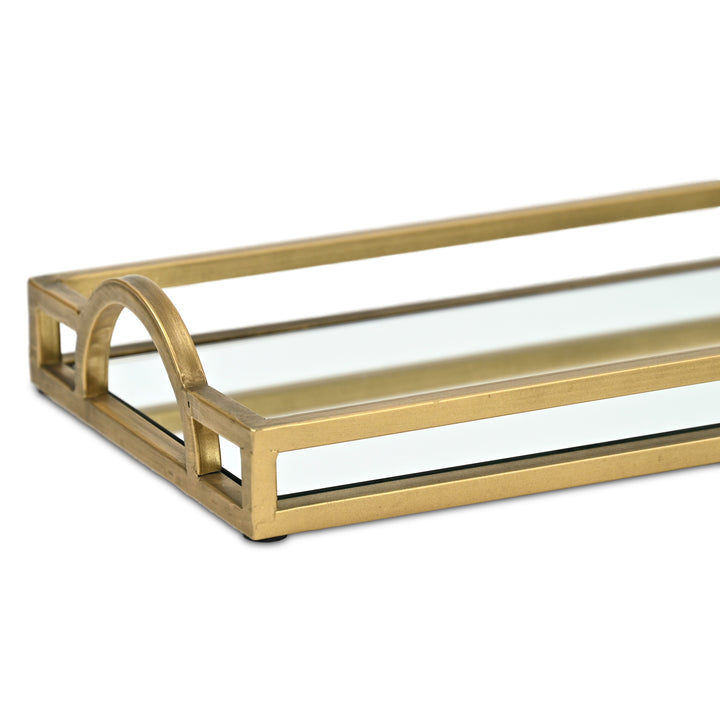 6215GD - Verena Gold Metal & Mirror Tray