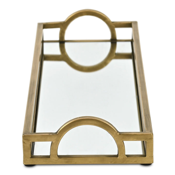 6215GD - Verena Gold Metal & Mirror Tray