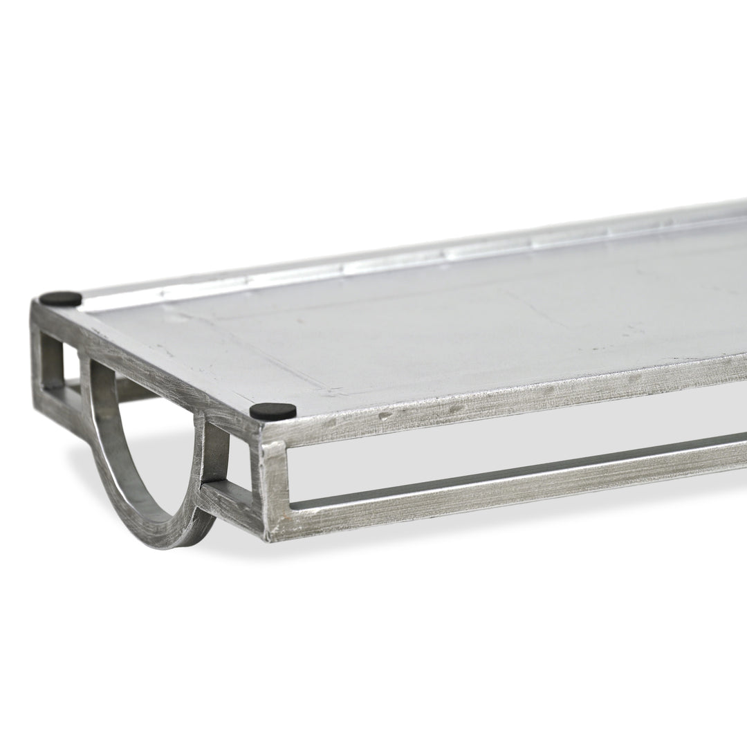 6215SV - Verena Silver Metal & Mirror Tray
